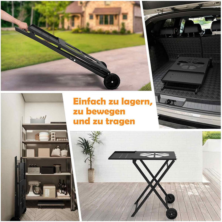 Grillständer für Ninja Woodfire - OG701/OG850/OG951, Faltbarer Ständer und Beistelltisch für Ninja B
