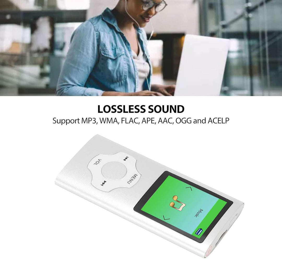 MP3 Player, Musik Player mit 1,8 Zoll LCD Bildschirm, Tragbarer Digitaler Musik Player mit Kopfhörer