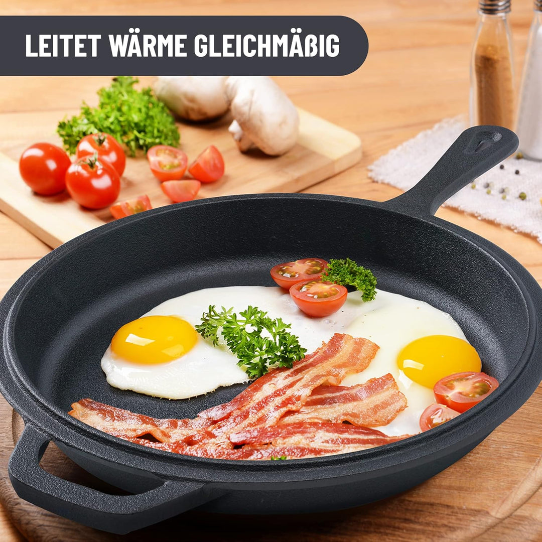 Tortillada - Gusseisen Topf zum Brot Backen | Dutch Oven (3.5 Liter) | 2 in 1 Combo Kocher | Beschic