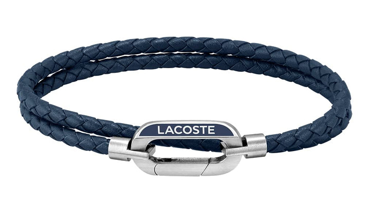 Lacoste Lederarmband für Herren Kollektion STARBOARD Blue, Blue