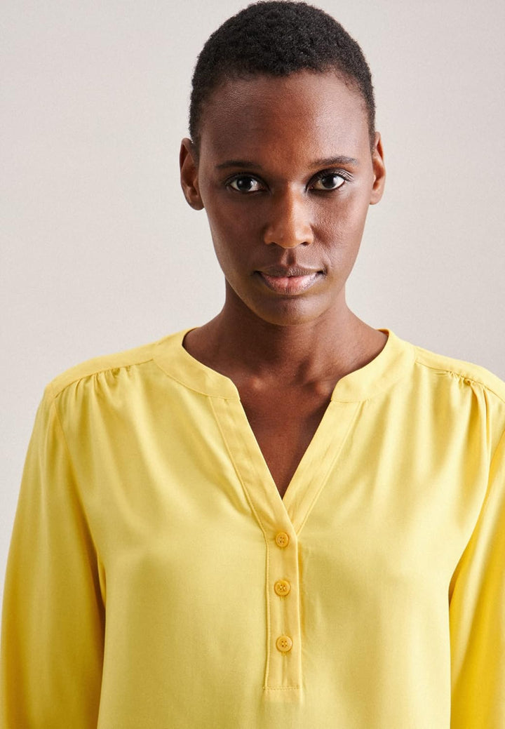 Seidensticker Damen Regular Fit Langarm Bluse 34 Gelb, 34 Gelb