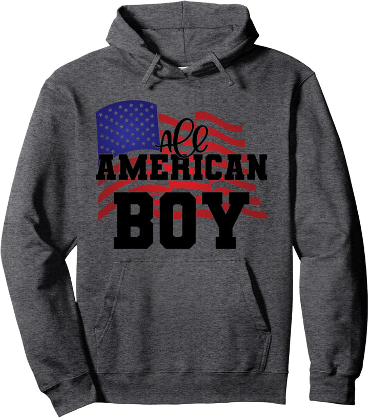 Amerikanische Flagge 4. Juli Familie Jungen Kinder All American Boy Pullover Hoodie