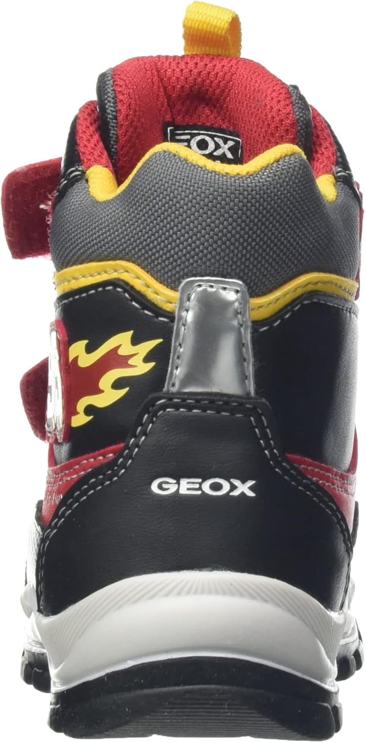 Geox Jungen B Flanfil Boy B AbxANKLE BOOTS 22 EU Red Black, 22 EU Red Black