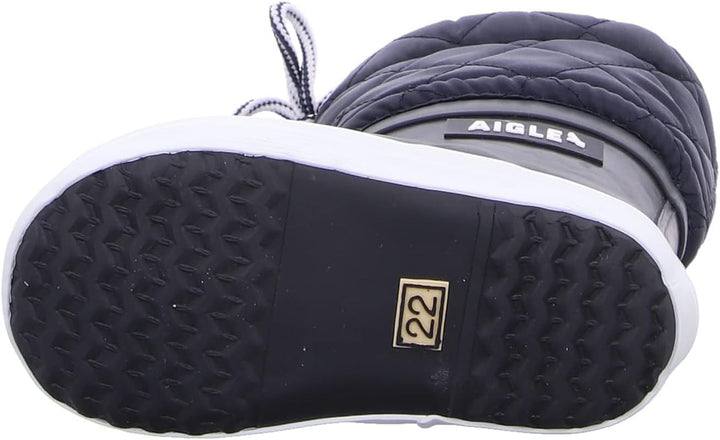 Aigle Unisex Kinder Giboulee 2 Gummistiefel 19 EU Marineblau Weiss, 19 EU Marineblau Weiss