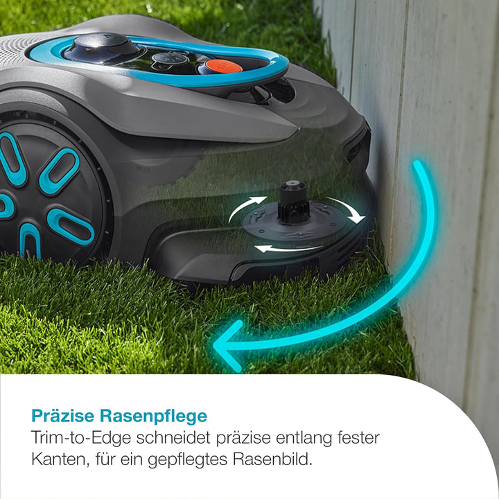 Gardena smart SILENO Sense 400 m² Mähroboter: Technologie ohne Begrenzungskabel, Mähen mit KI, Einge