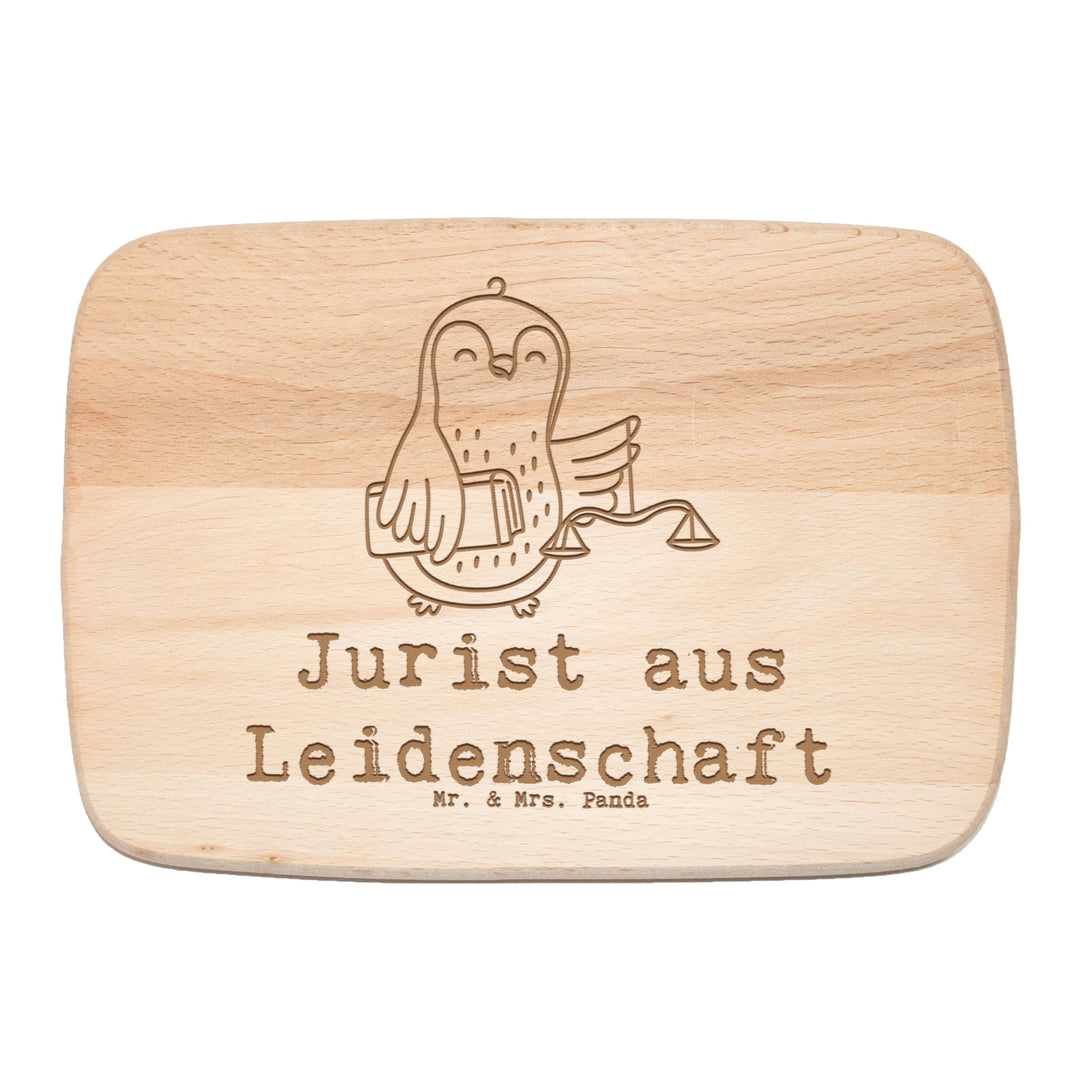 Mr. & Mrs. Panda Schneidebrett Holz Jurist Leidenschaft - Geschenk, Anwaltskanzlei, Frühstücksbrett,
