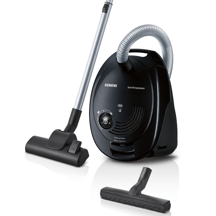 Siemens Staubsauger mit Beutel synchropower VS06A212, Bodenstaubsauger, Hygiene-Filter, Bodendüse fü