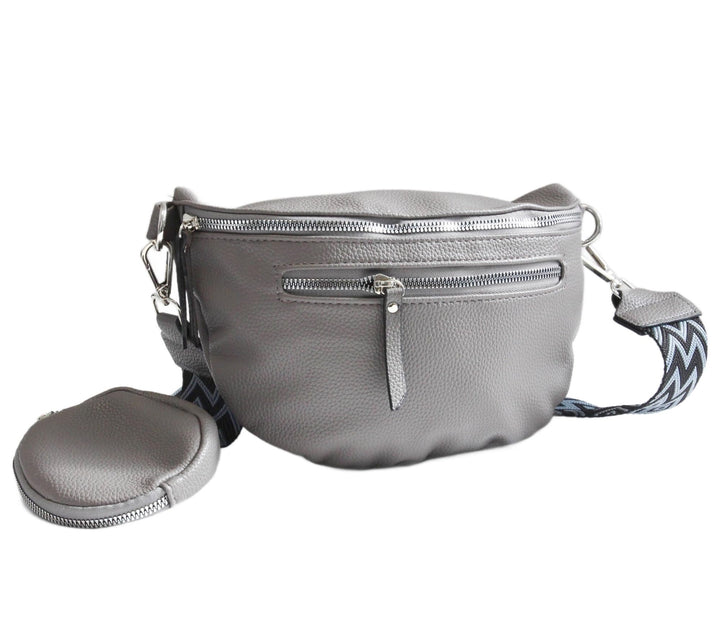 irisaa Umhängetasche Damen Crossbody Bag, 3 in 1 Schultertasche, Bauchtasche mit Reissverschluss und