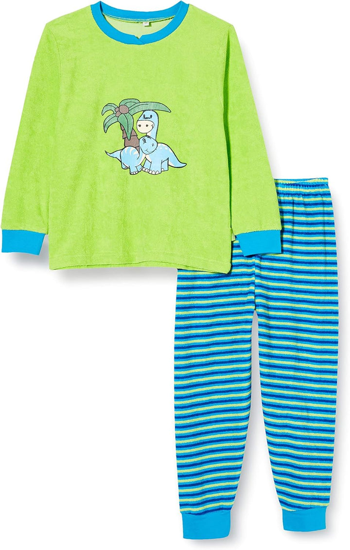 Playshoes Unisex Kinder Frottee Schlafanzug Zweiteilig Pyjama-Set
