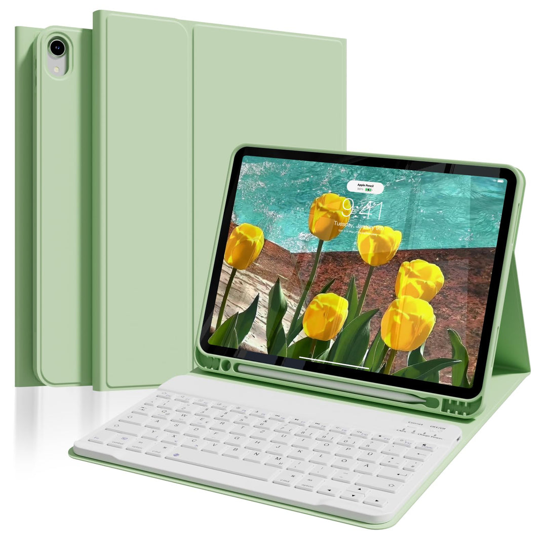 Hülle mit Tastatur für iPad Air 11 Zoll M4/M3/M2 (2026/2025/2024), iPad Air 5 4 2022/2020 10,9 Zoll,