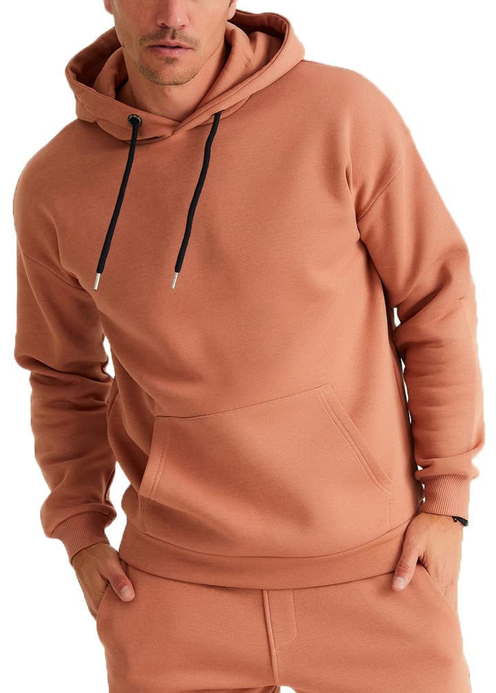 Leif Nelson Oversize Pullover mit Kapuze Hoodie Männer Kapuzenpullover Pulli Sweatshirt S Rosa, S Ro