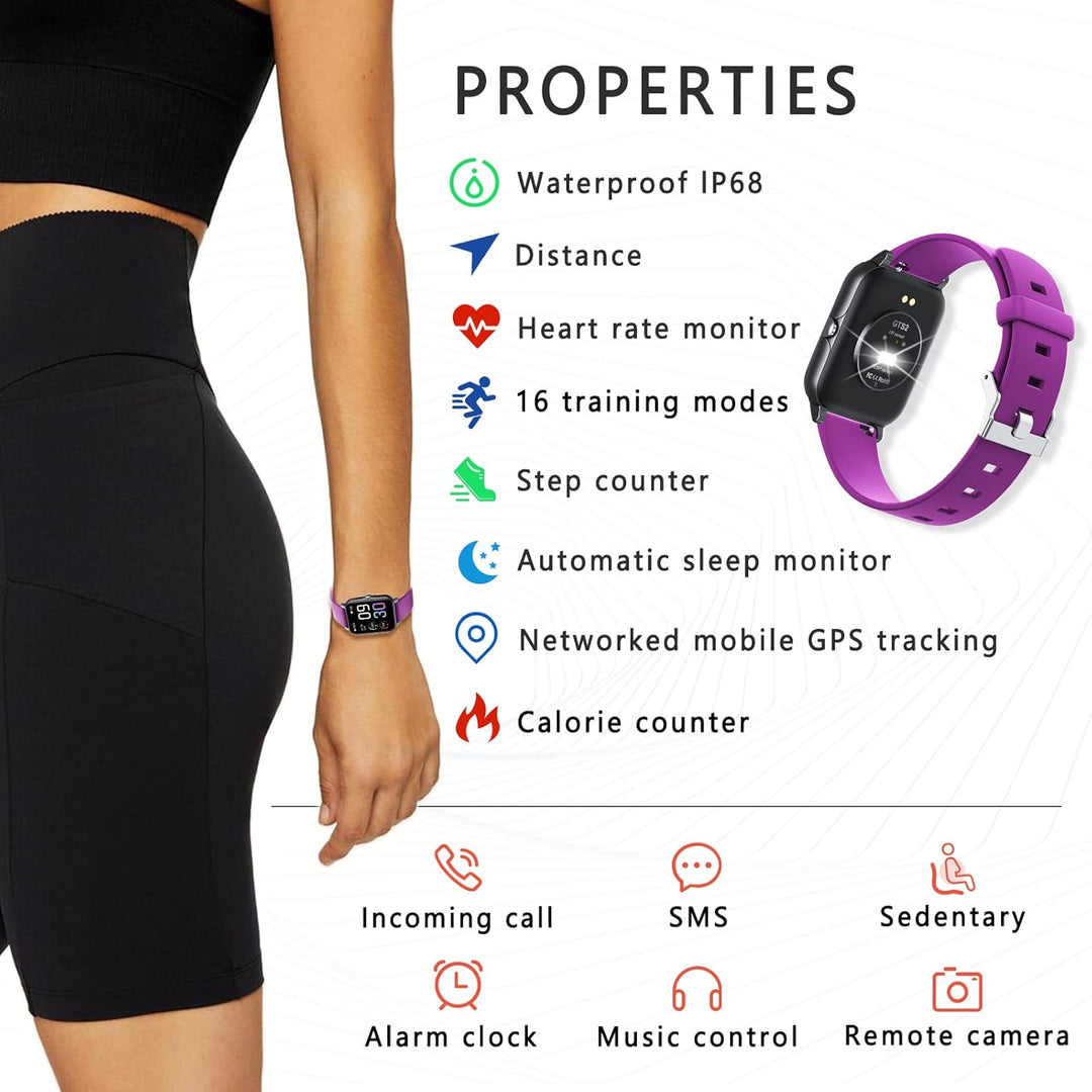 SUPBRO 1,69" Fitness Armband Aktivitätstracker Fitness Tracker Smart Armband Schrittzähler Fitnessuh