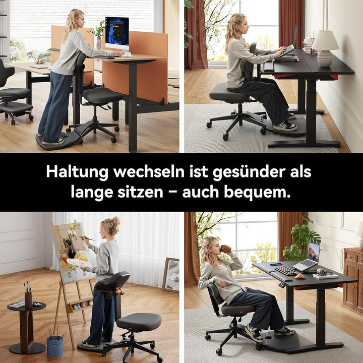 Newtral Stehpult-Stuhl, Standing Mate-Sitz für Sitz-Steh-Wechsel, ergonomischer Anlehn-Hocker mit An