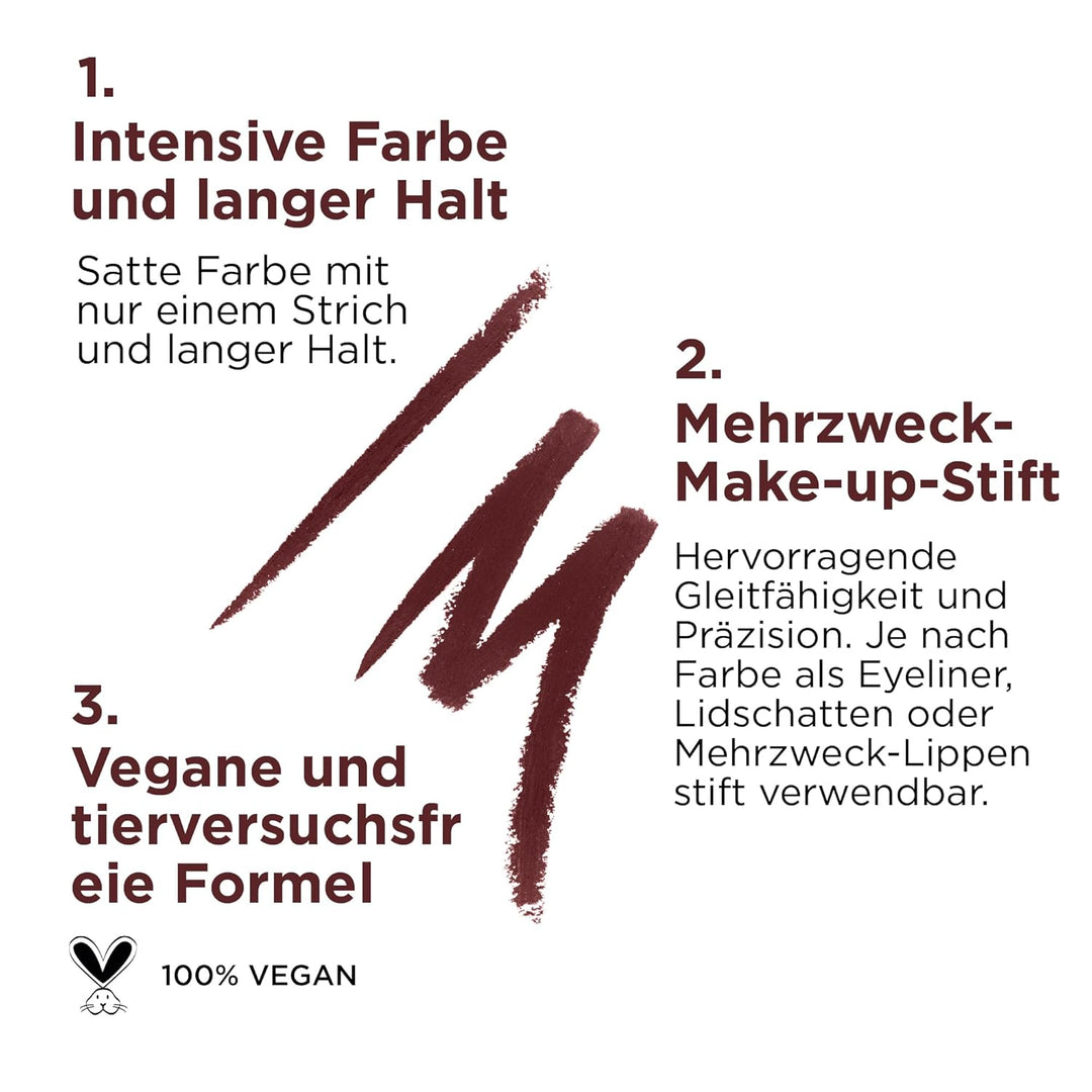 NABLA Cupid's Arrow Longwear Stylo, Maroon | Langhaftender und hochpigmentierter Stift | Eyeliner, L