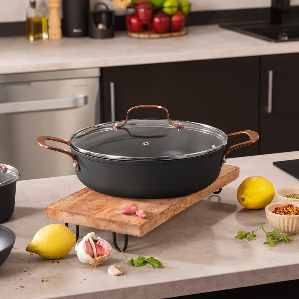 Cecotec Kochtopf Polka 24 und 28 cm. Aluminium, Antihaftbeschichtung, geeignet für alle Herdarten un