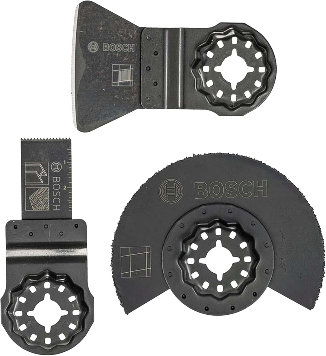 Bosch Professional 3 tlg. Starlock Fliesen Basis Set (für Fliesen, Fräsen, Abschaben, Tauchschneiden