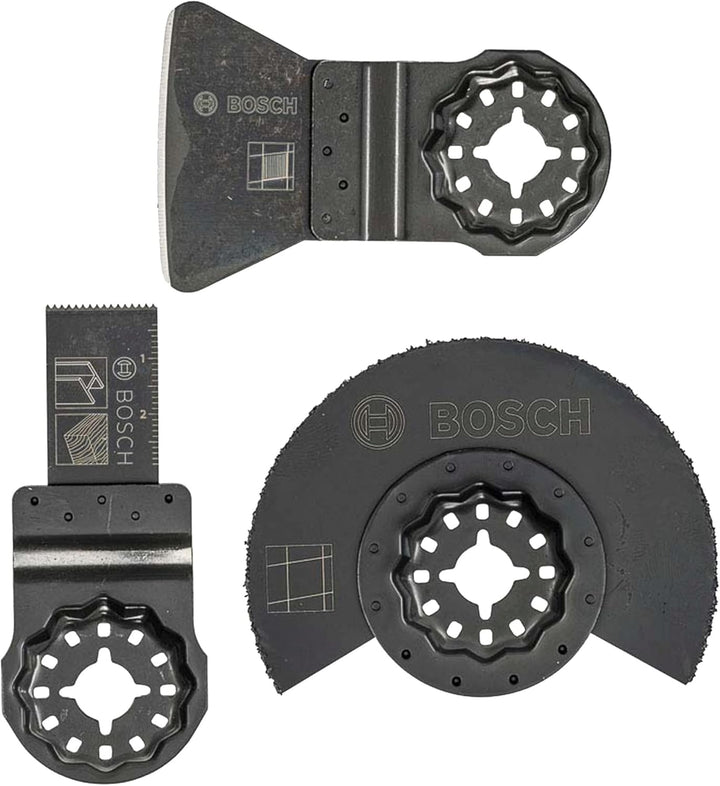 Bosch Professional 3 tlg. Starlock Fliesen Basis Set (für Fliesen, Fräsen, Abschaben, Tauchschneiden