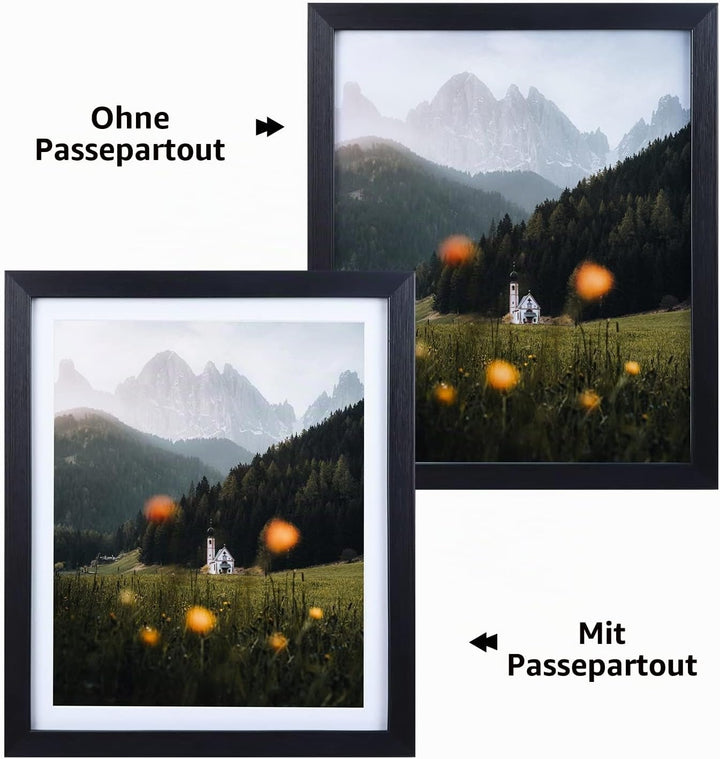 EYMPEU Bilderrahmen 10x15 CM 6er-Set, geeignet für 10x15 Bilder mit Passepartout oder 13x18 ohne Pas