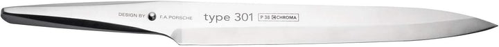 Chroma Messer Type 301, P-38, Design by F.A. Porsche, mit 24 cm Klinge, Extra scharfes Sashimi Messe