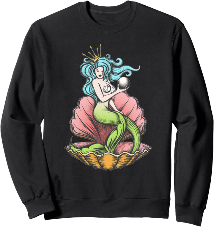 Meerjungfrau Mit Muschel Und Perle Sweatshirt