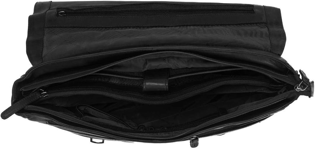 The Chesterfield Brand Belfast - Aktentasche 15.6" Leder 40 cm Schwarz, Schwarz