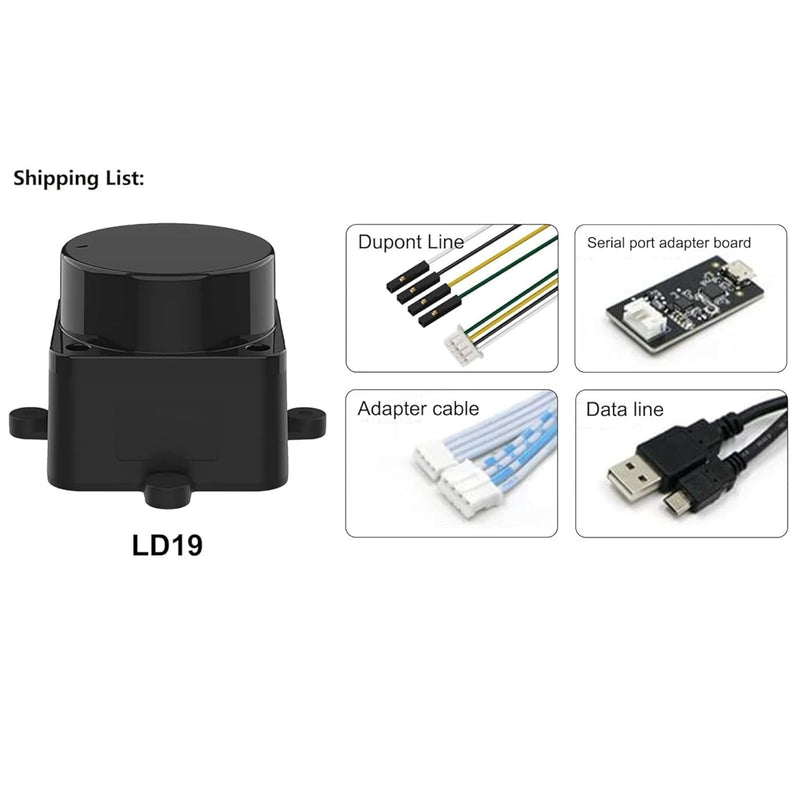 youyeetoo FHL-LD19 Lidar Sensor - 12Meter (39ft) 360° Ranging - Walnut Size, 30K lux Resistant - Pro