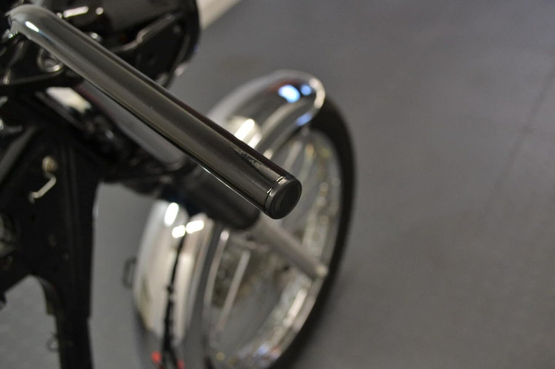Motorrad Widerstand Lenker - 22mm (7/8" Zoll) Für Scrambler, Brat Bikes & Streetfighters - Schwarzes
