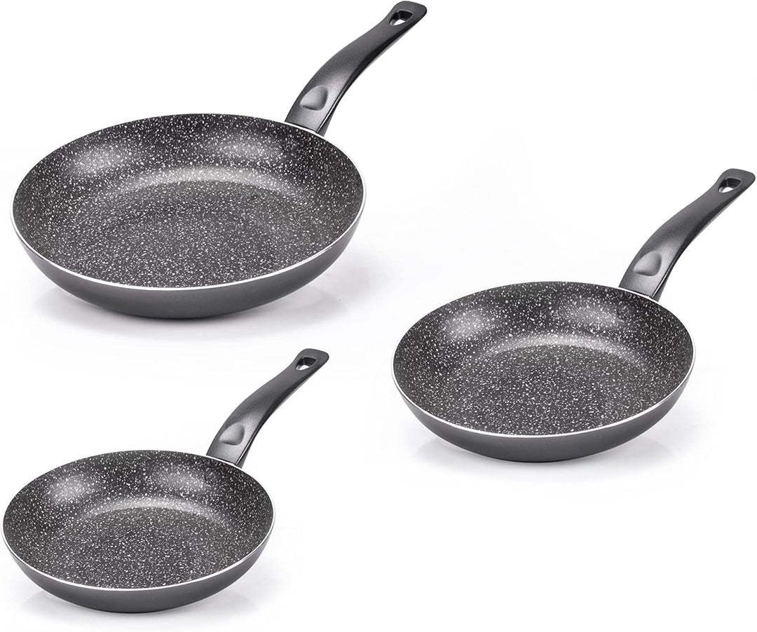 Alluflon Vesuvia Renew Pad Set 20-24-28 cm für jedes Kochfeld ohne Induktion Recyceltes Aluminium au