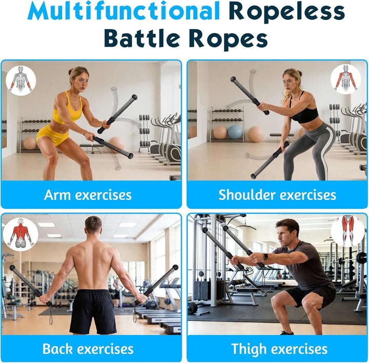 Ropeless Battle Ropes, Seillose Kampfseile Tragbare Gewichtete Seile Ohne Seil Ganzkörpertrainingsge
