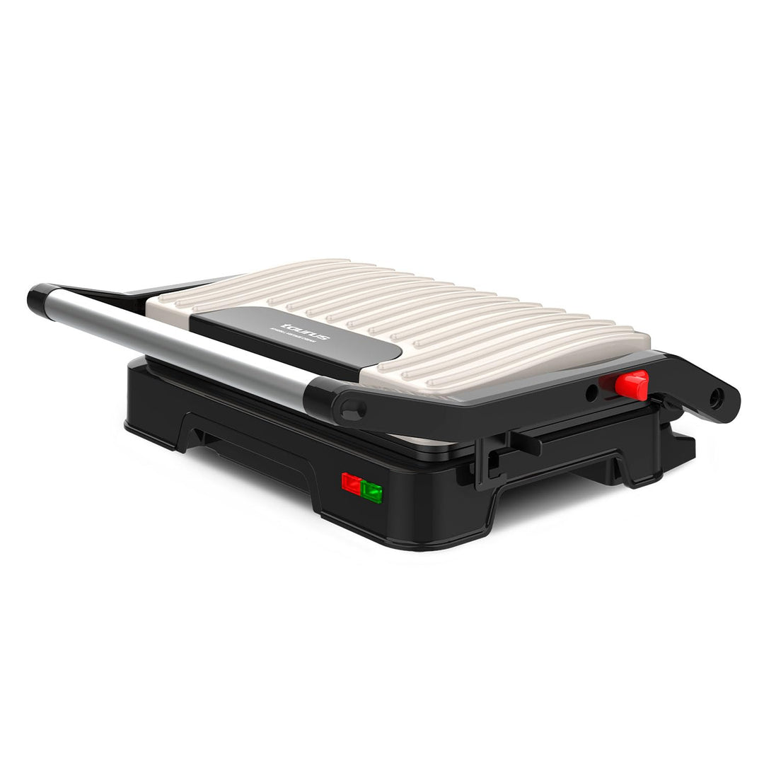 Taurus Mygrill Vintage Cream Elektrogrill, 1000 W, Öffnung 180°, Platten 23 x 14,5 cm, Antihaftbesch