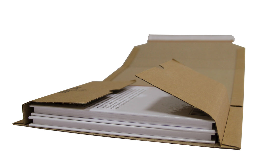 Universal Wickelverpackungen für DIN A4 aus Wellpappe Karton Gr. 302x215x20-75mm (PS.305) (100), 100