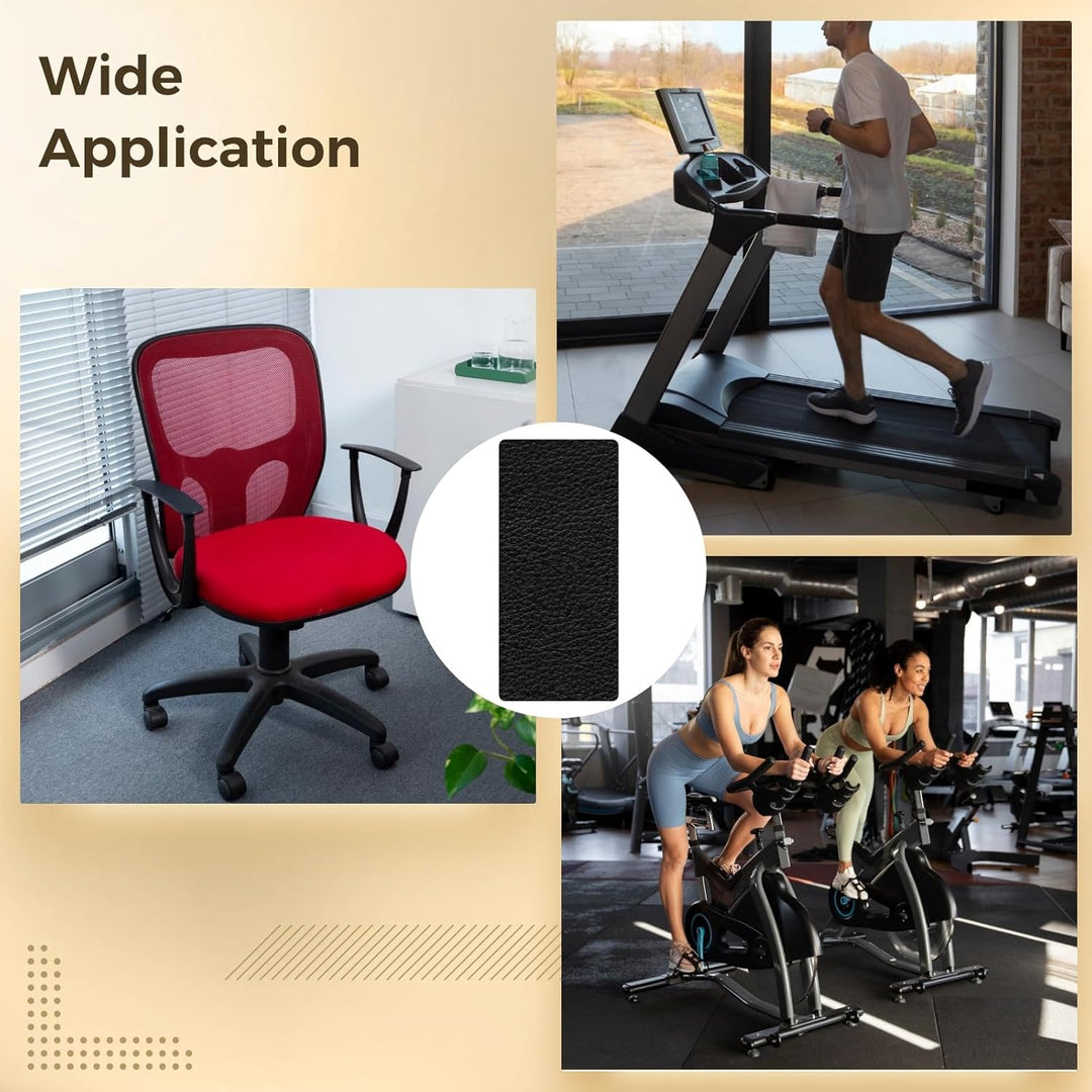 YOFAPA 2 Stück PVC-Fitnessgerätematten, Laufband-Bodenschutz, stossdämpfende, geräuschreduzierende T