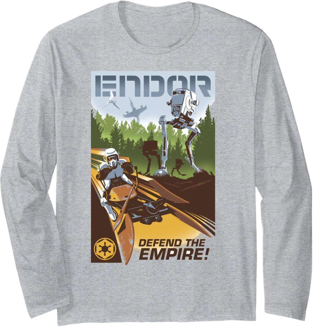 Star Wars Endor Defend The Empire Collage Poster Langarmshirt