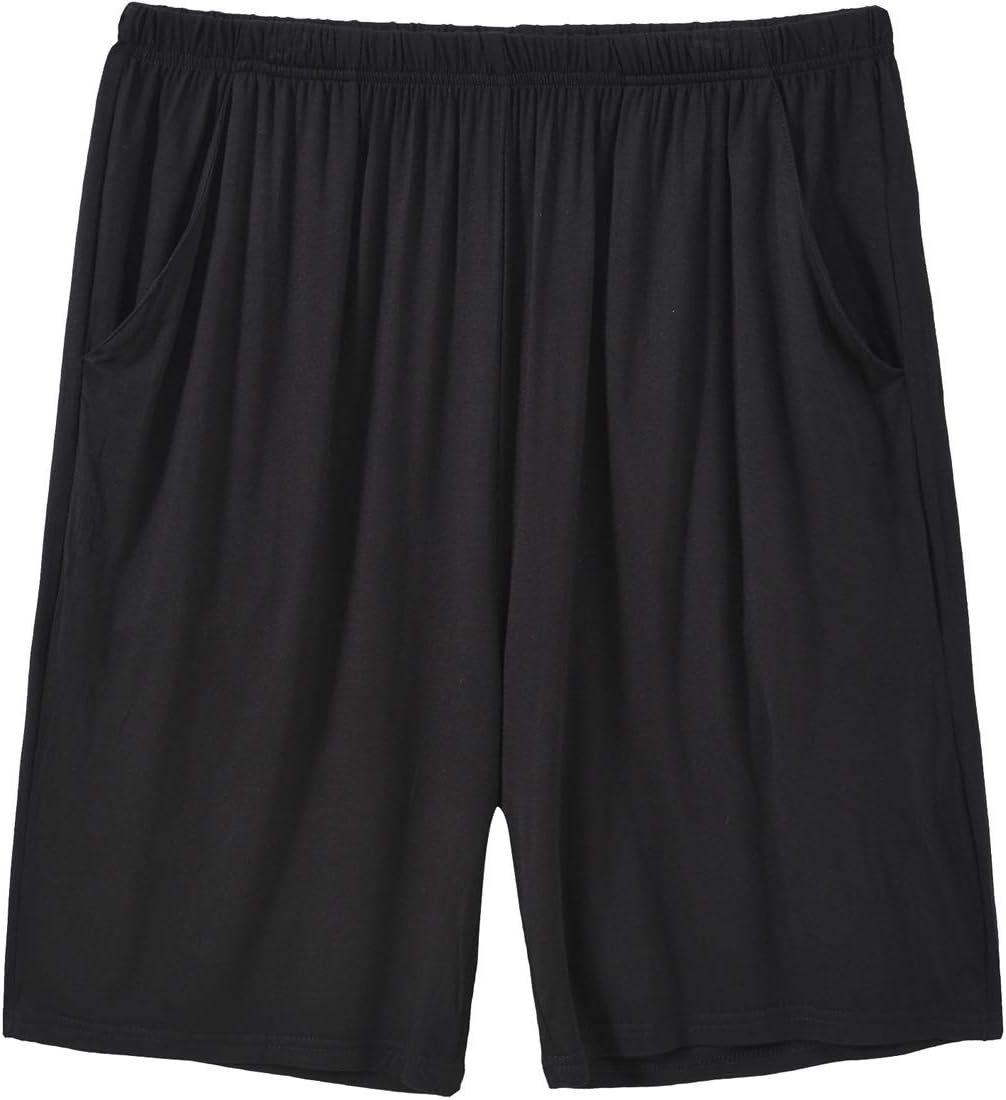 MoFiz Pyjamahose Herren Schlafanzughose Kurz Modal Schlafshorts Weit Loungewear XL 2 Pack-02, XL 2 P