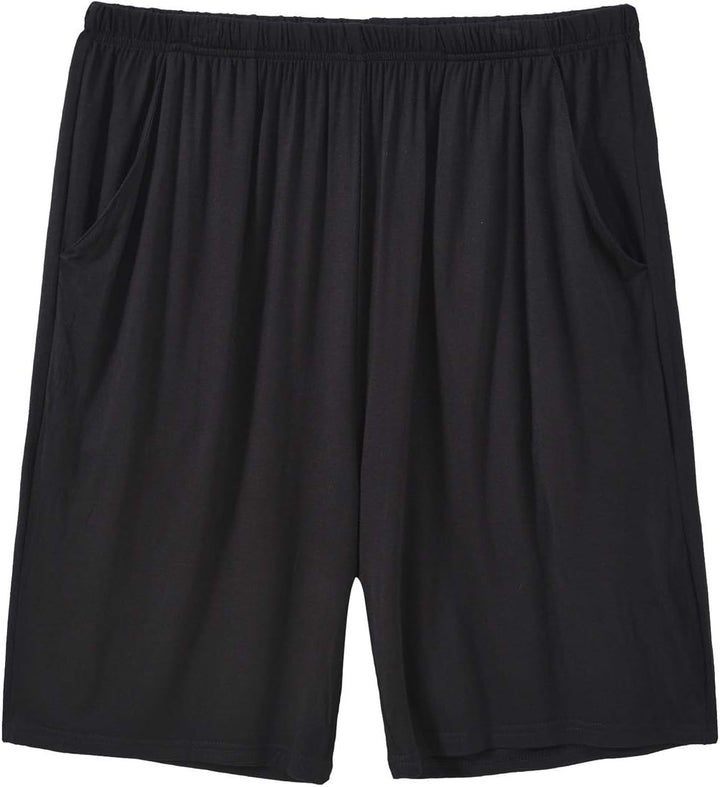 MoFiz Pyjamahose Herren Schlafanzughose Kurz Modal Schlafshorts Weit Loungewear XL 2 Pack-02, XL 2 P