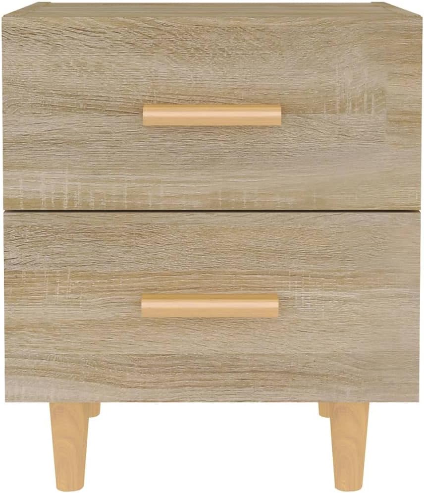 homiuse 44x40x47,5 cm 2 STK Nachttisch NachtkäStchen Sonoma-Eiche NachtischschräNke Mini Kommode Nac
