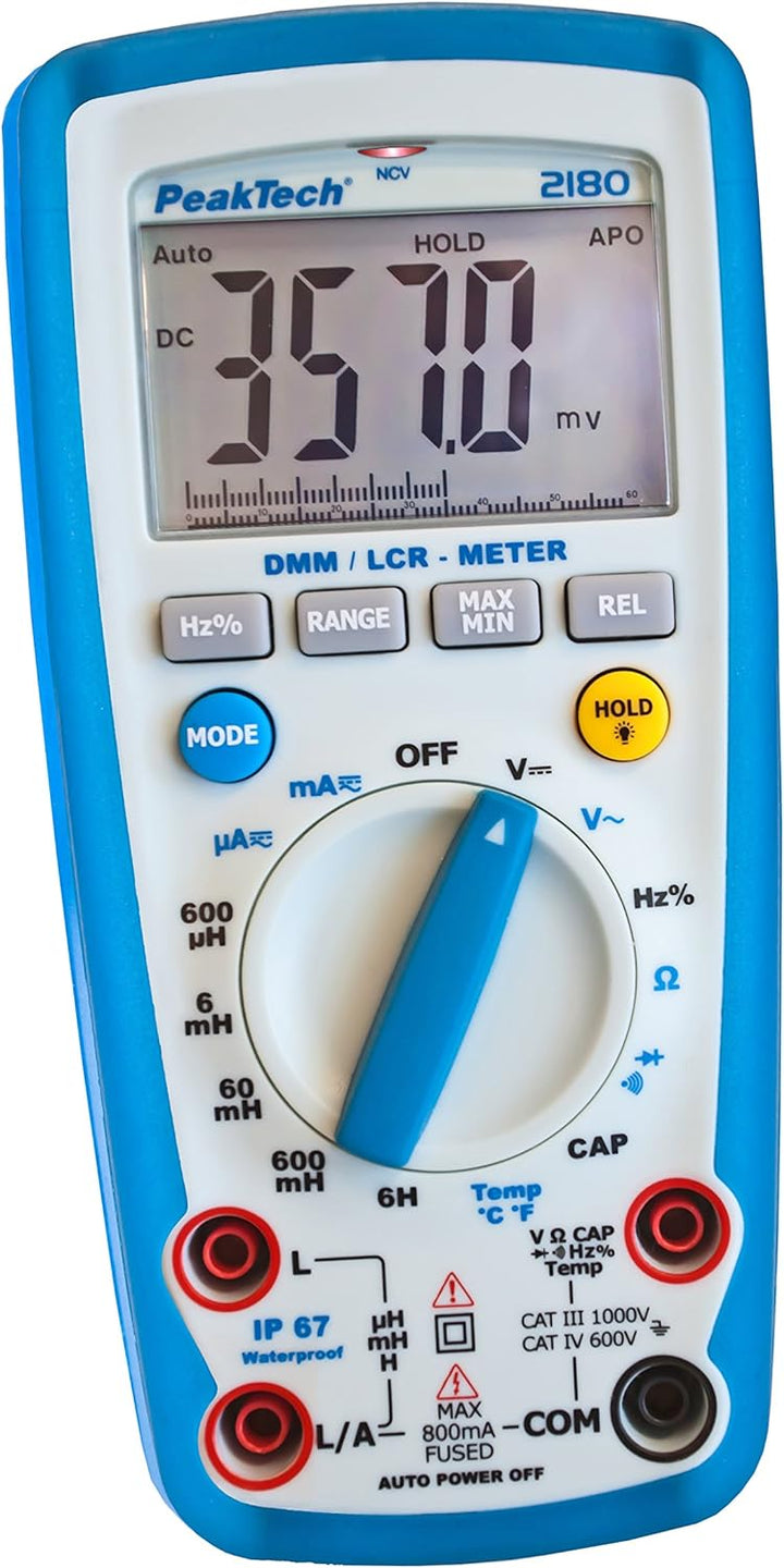 PeakTech 2180 – Digitales Multimeter mit LCR-Meter - CAT III 1000 V & Peak Tech P 8200 – Messzubehör