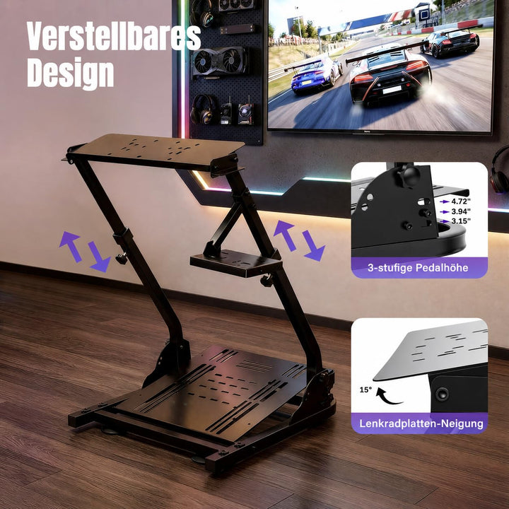 Racing Wheel Stand Lenkradständer, Lenkrad Gaming Wheel, Faltbar Spielsitz Rennsitz Racing Sitz, Höh