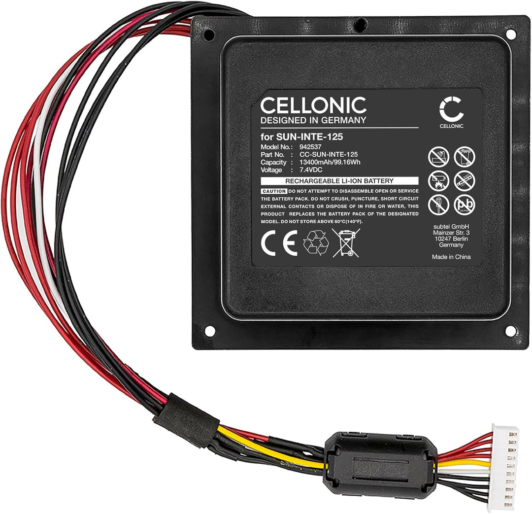 CELLONIC, Lautsprecherakku kompatibel mit JBL PartyBox 300 (13400mAh, 7.4V) Ersatzakku GSP-ICR2S4P-P