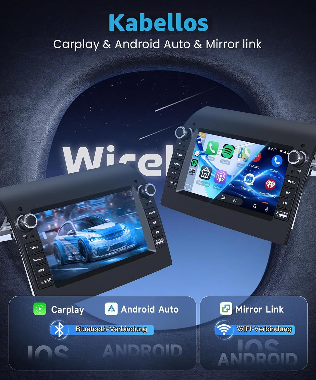 4G+64G Autoradio Android für FIAT Ducato 2008-2015/Peugeot Boxer 2/Citroen Jumper 2011-2015 9 Zoll W