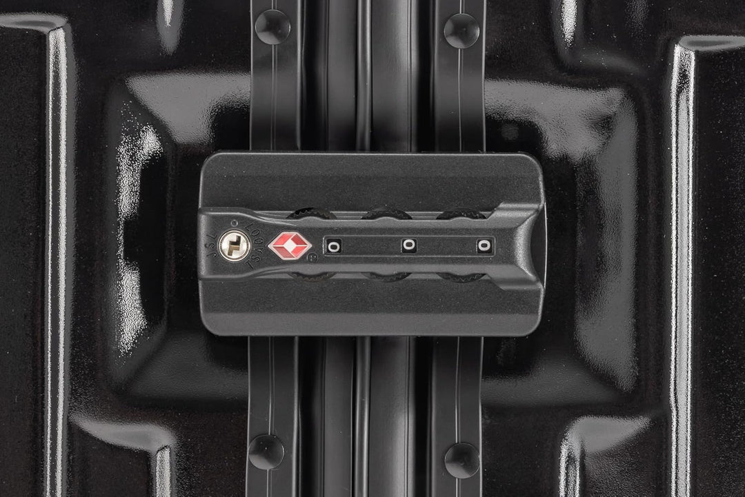 Travelhouse London Koffer Schwarz M-65cm · Alu-Rahmen · Polykarbonat Hartschale · Trolley Reisekoffe