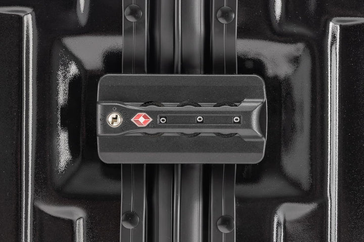 Travelhouse London Koffer Schwarz M-65cm · Alu-Rahmen · Polykarbonat Hartschale · Trolley Reisekoffe