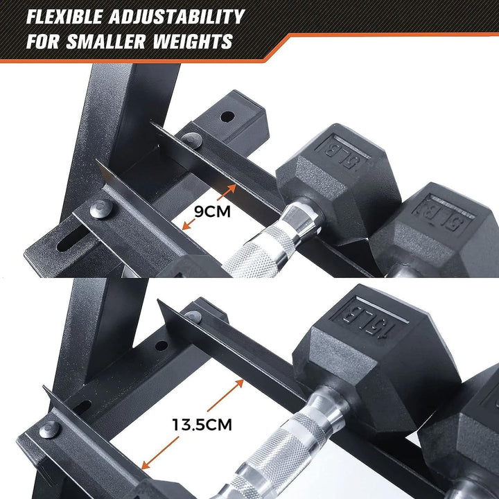 Zlinke Hantelständer Kurzhantelablage, 3 Regale Dumbbell Rack Multilevel Weight Storage Organizer 45