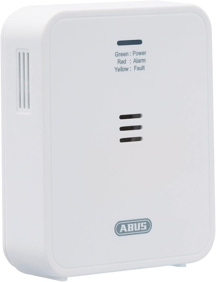 ABUS Gasmelder GWM100ME für Gasthermen - Erdgas (Methan) / Stadtgas - Alarmlautstärke 85 dB - weiss