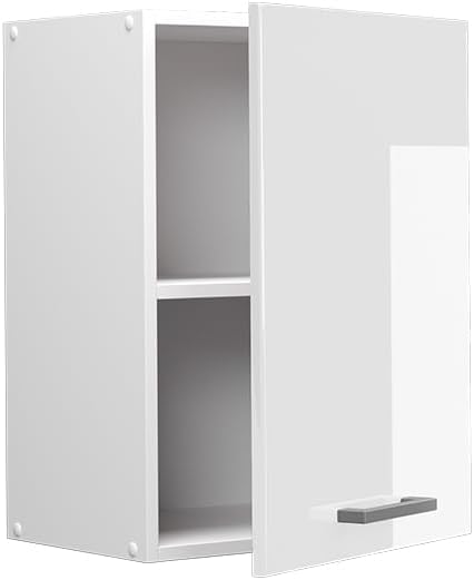 Vicco Hängeschrank R-Line, Weiss Hochglanz/Weiss, 45 cm Weiss Hochglanz Hängeschrank 45cm, Weiss Hoc