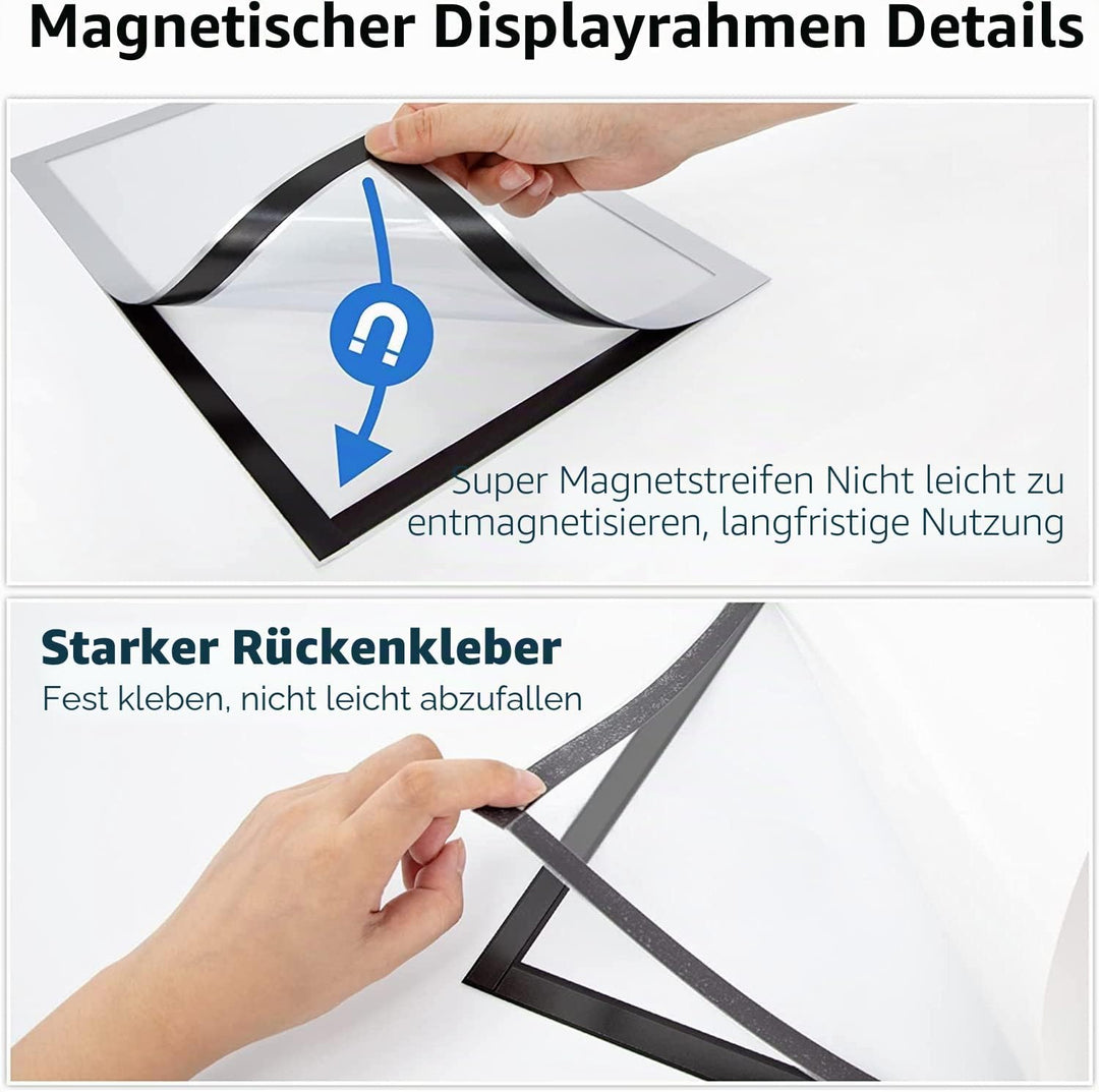 VAIIGO Magnetrahmen Info-Rahmen Selbstklebend mit Magnetverschluss für Informationsrahmen DIN A4 For