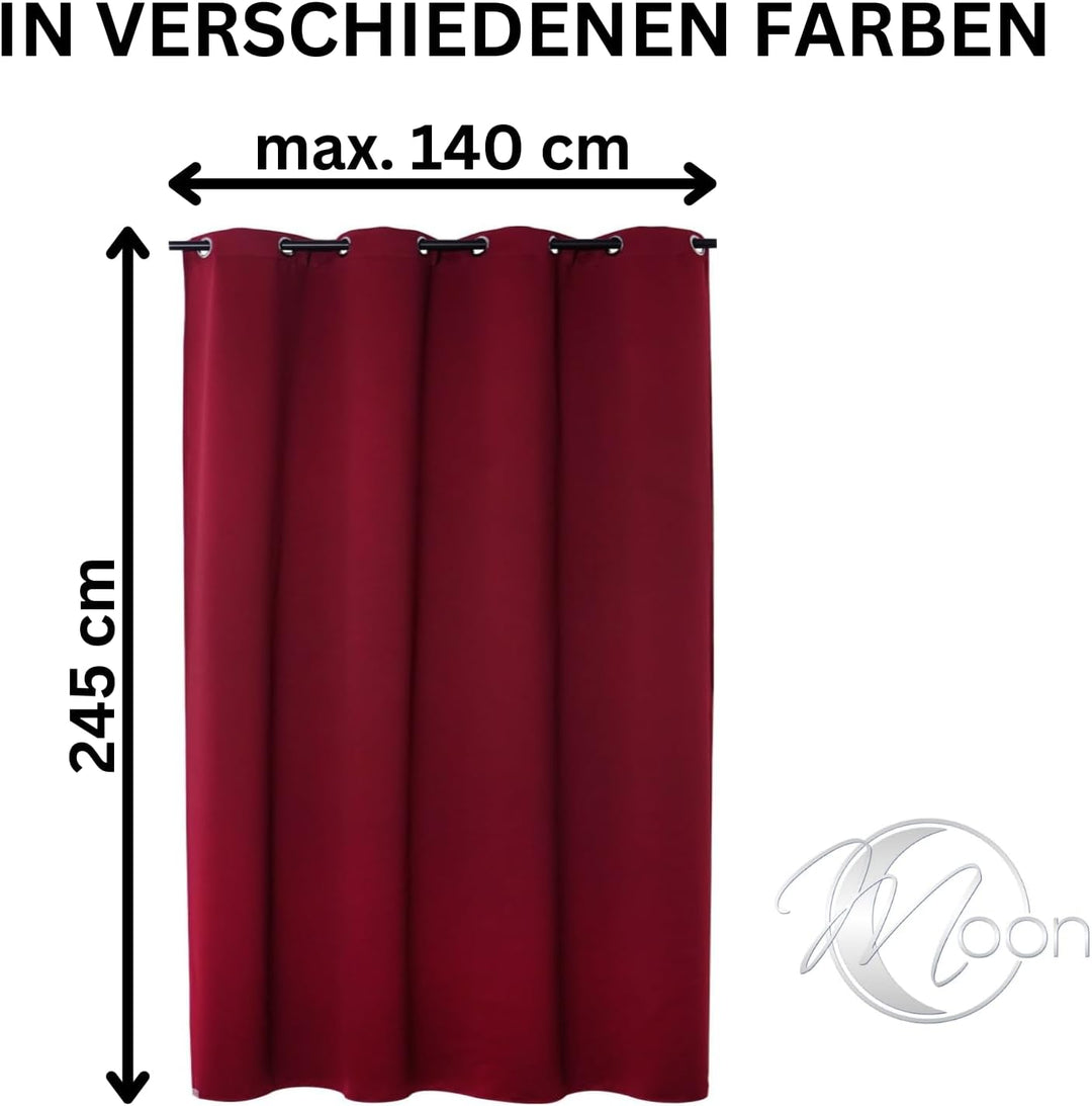 PremiumShop321 2er Pack Verdunklungsvorhang Gardinen mit Ösen, Blickdicht 140x245 cm Vorhang Verdunk