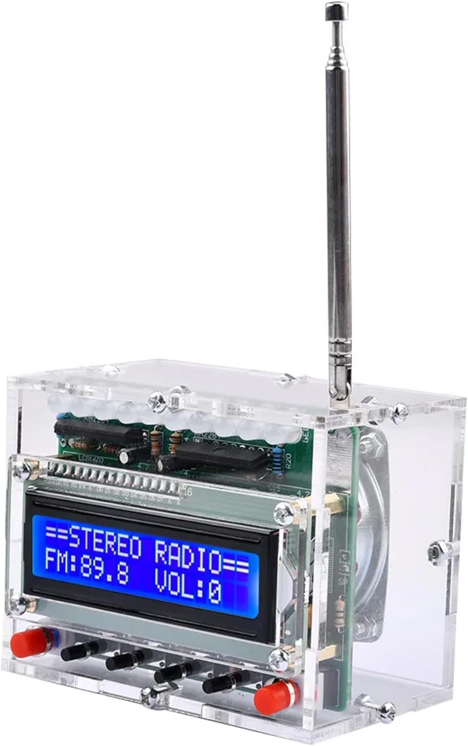 PZMYJB FM Radio Bausätze Löt Projekt-Kit mit LED blinkende Lichter, Einstellbare Elektronik DIY FM 8