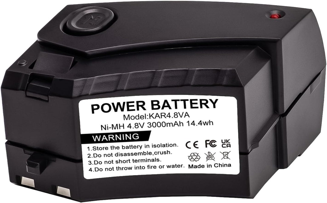 3000mAh 4,8V NI-MH Akku für Kärcher K55, K55 Pet, K55 Plus, K65 Plus, KB5, KC55 Akkubesen - Ersatz f