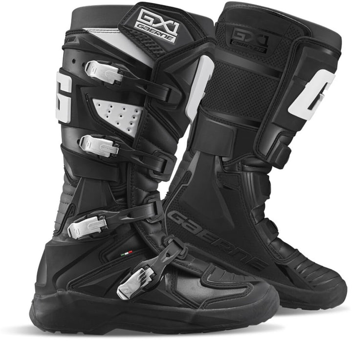 Gaerne Motocross-Stiefel GX-1 EVO Schwarz 43 EU Schwarz Weiss, 43 EU Schwarz Weiss